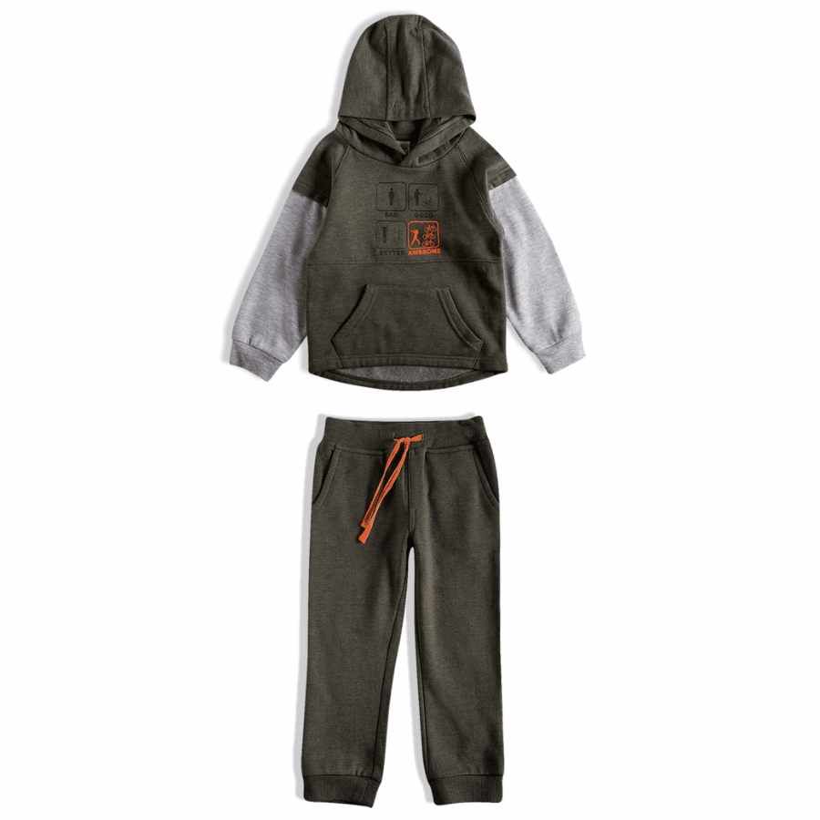 Conjunto Moletom Verde Militar - Petit Papillon Bebê & Criança