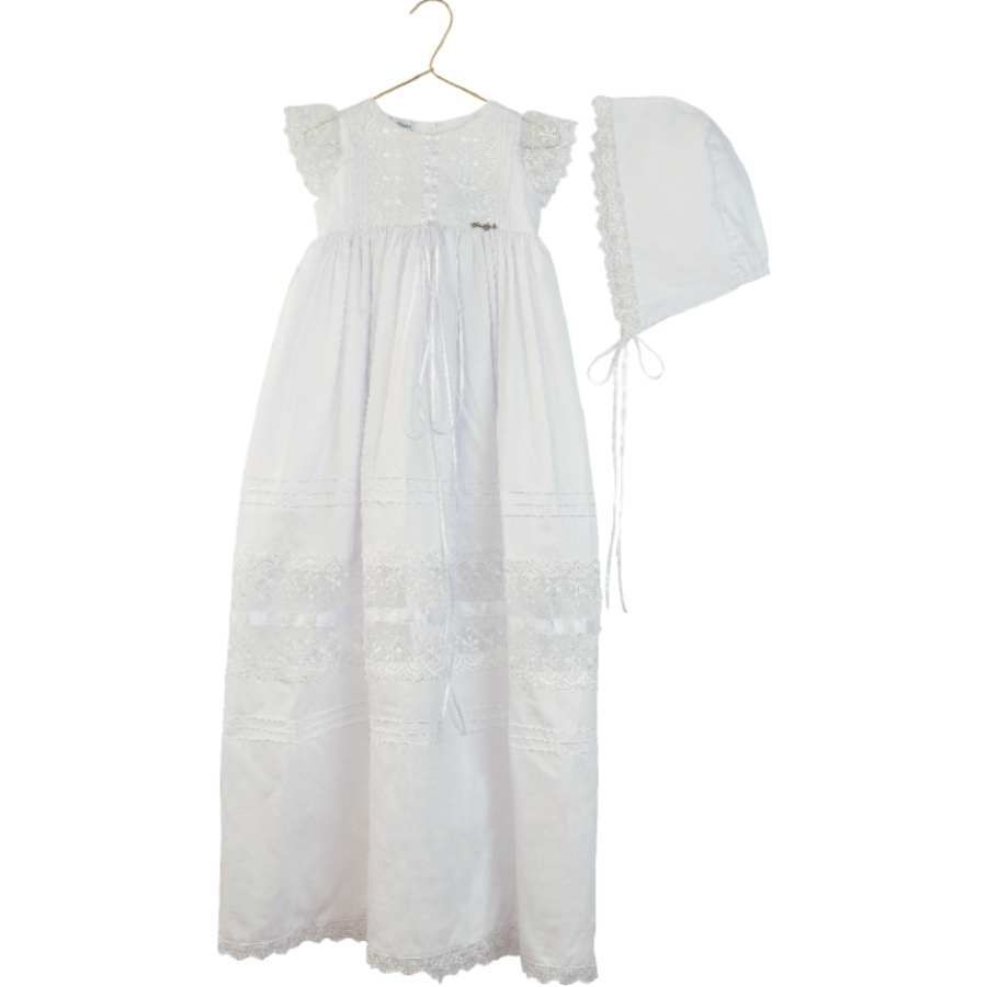 Mandrião Batizado Feminino Rendado - Petit Papillon Bebê & Criança