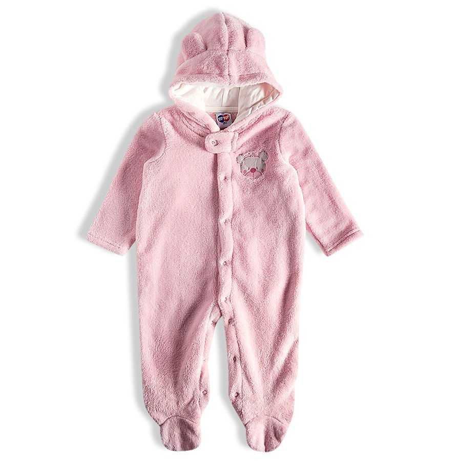 Macacão Urso Rosa Botões - Petit Papillon Bebê & Criança