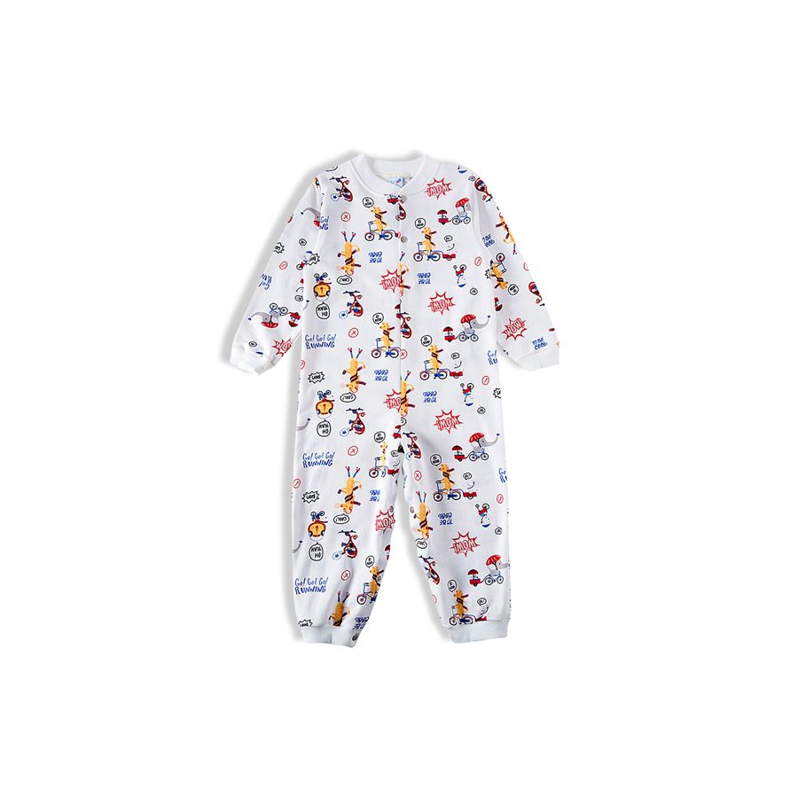 Pijama Macacão Animais Moleton Sem Pé - Petit Papillon Bebê & Criança