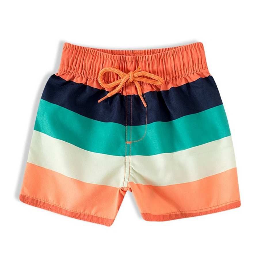 Bermuda Laranja Listrada - Petit Papillon Bebê & Criança