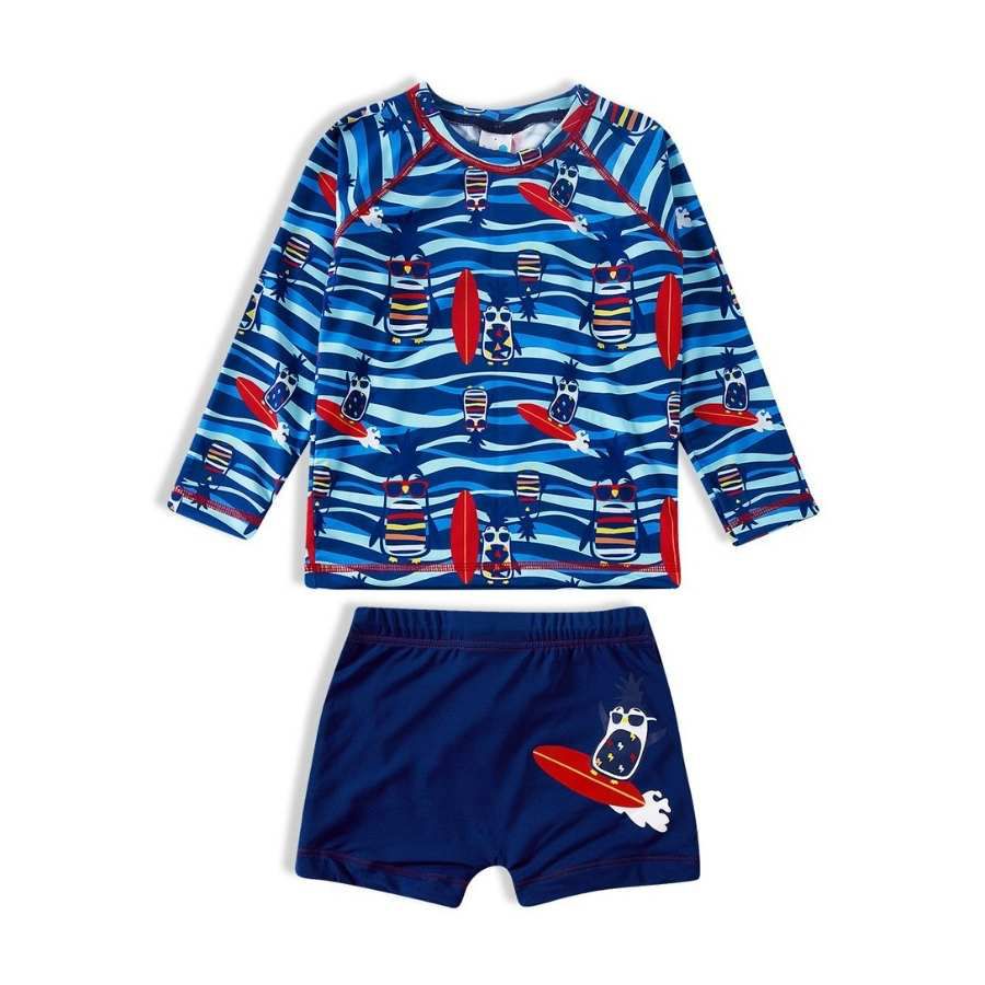 Conjunto De Praia Infantil Proteção Uv - Pinguim - Petit Papillon Bebê & Criança