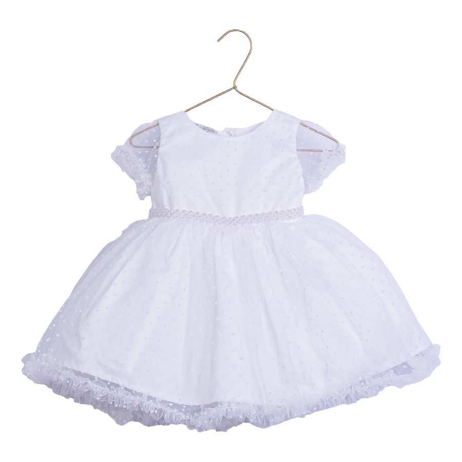Vestido Batizado Tule Poá - Petit Papillon Bebê & Criança