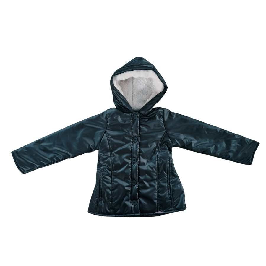 Jaqueta Infantil Preta Em Nylon Com Capuz - Linna ... - Petit Papillon Bebê & Criança