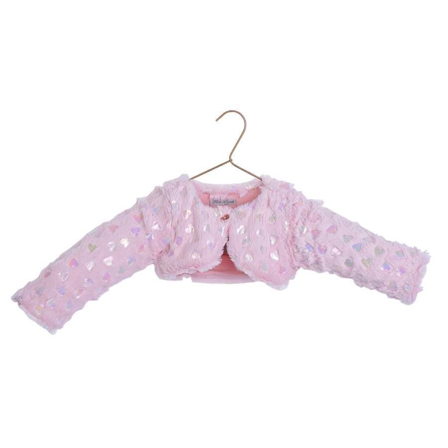 Bolero Infantil Em Pele Corações - Petit Papillon Bebê & Criança