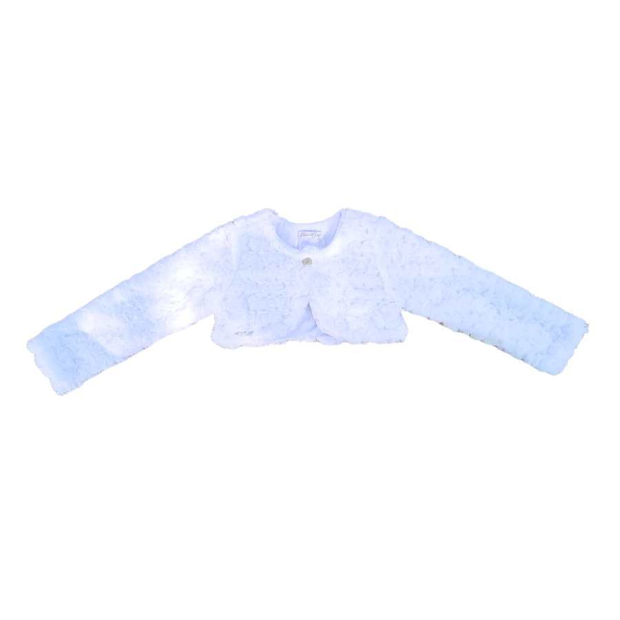 Bolero Em Pele Branco - Petit Papillon Bebê & Criança