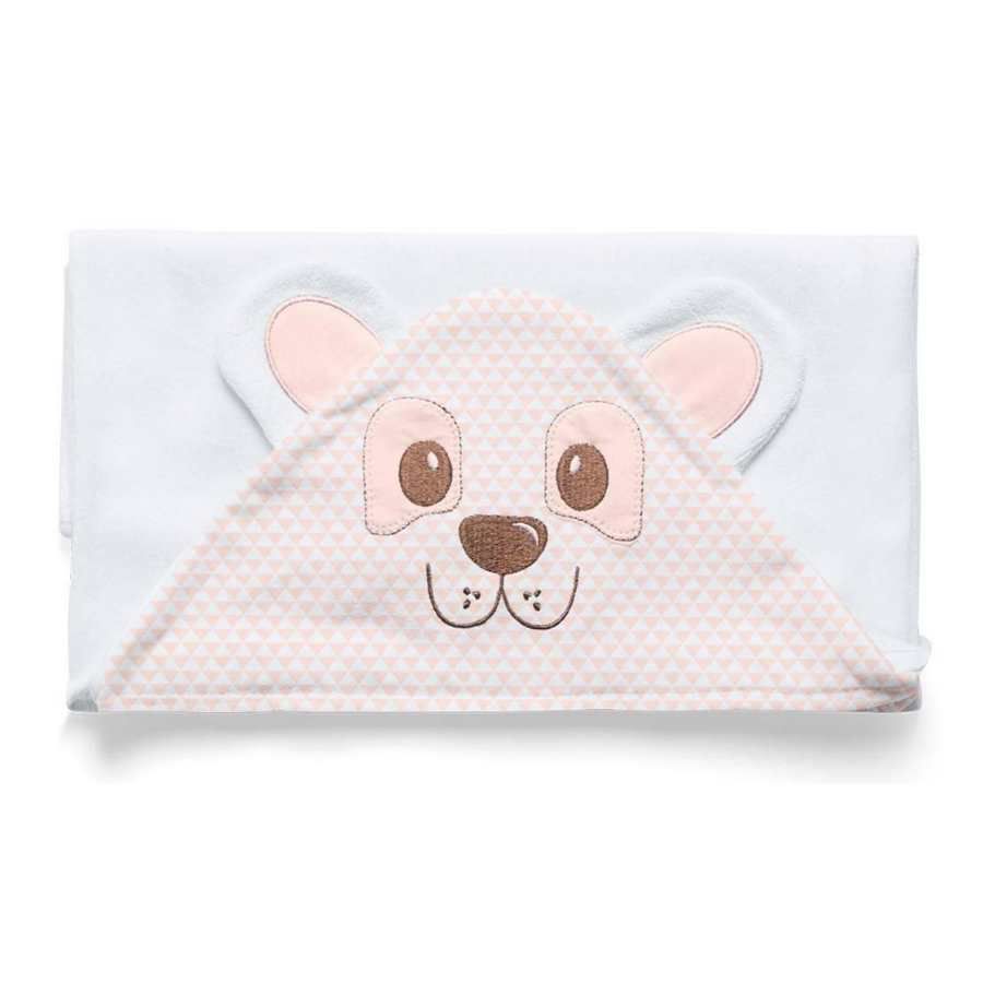 Toalha De Banho Infantil Com Capuz Rosa - Petit Papillon Bebê & Criança