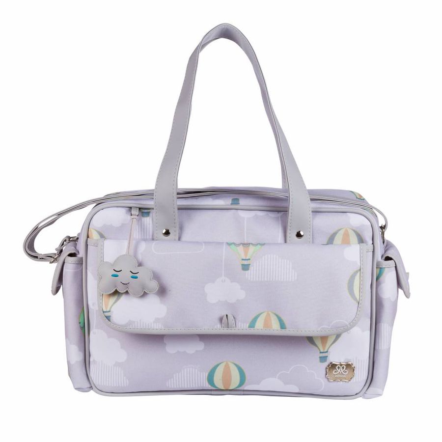Bolsa De Maternidade Média Balão Cinza - Petit Papillon Bebê & Criança