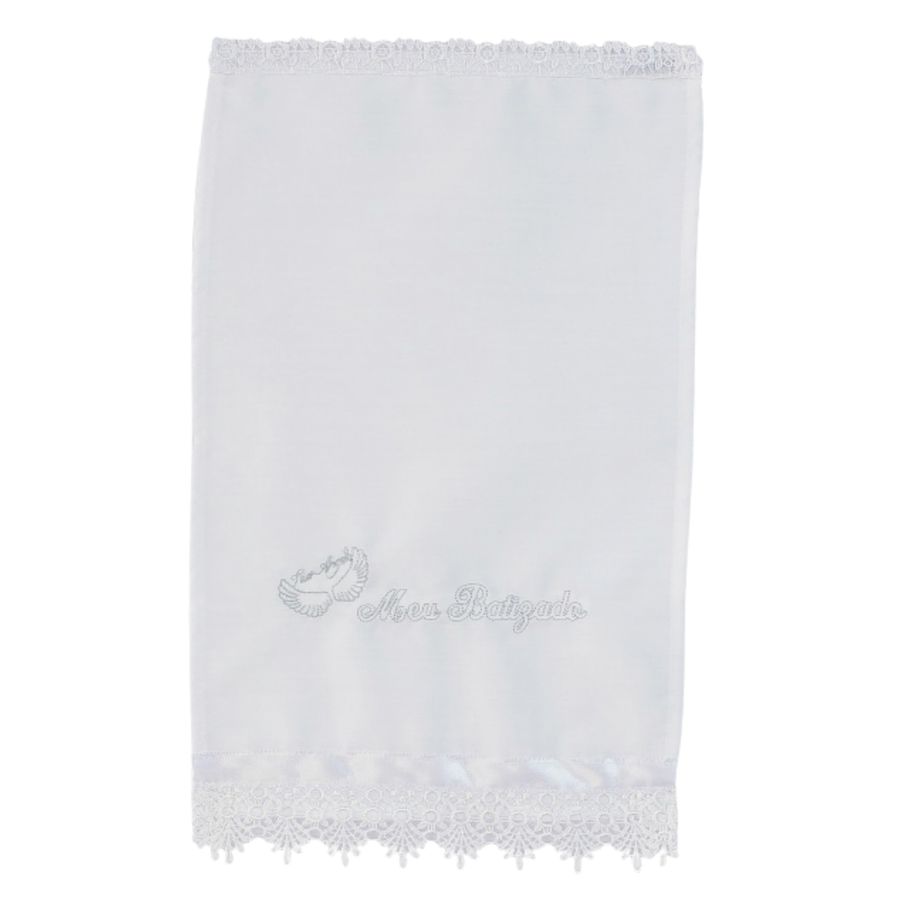 Toalha De Batizado Bordado Inglês - Petit Papillon Bebê & Criança