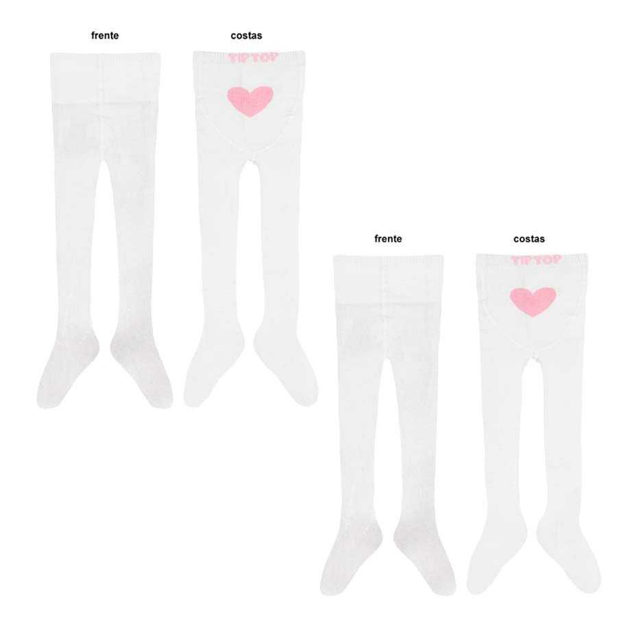 Meia Calça Infantil Lisa Branca - Petit Papillon Bebê & Criança