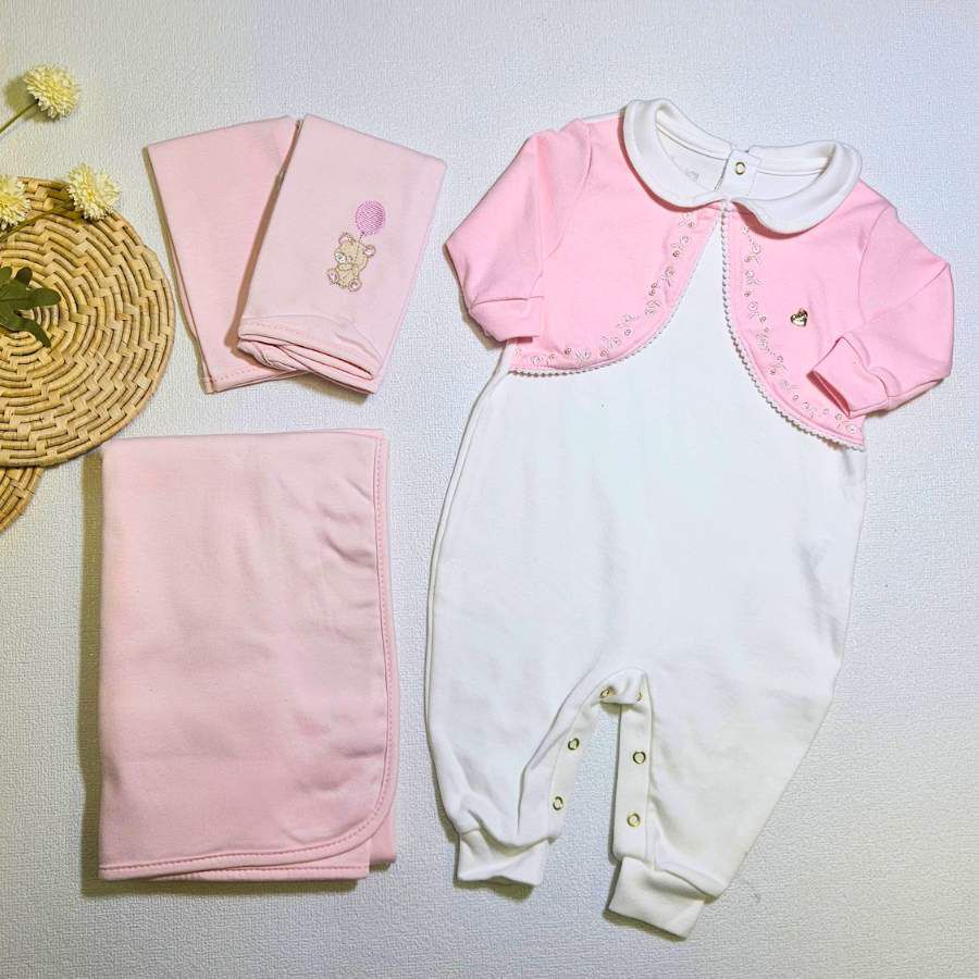 Kit Presente Macacão com Bolero - Petit Papillon Bebê & Criança
