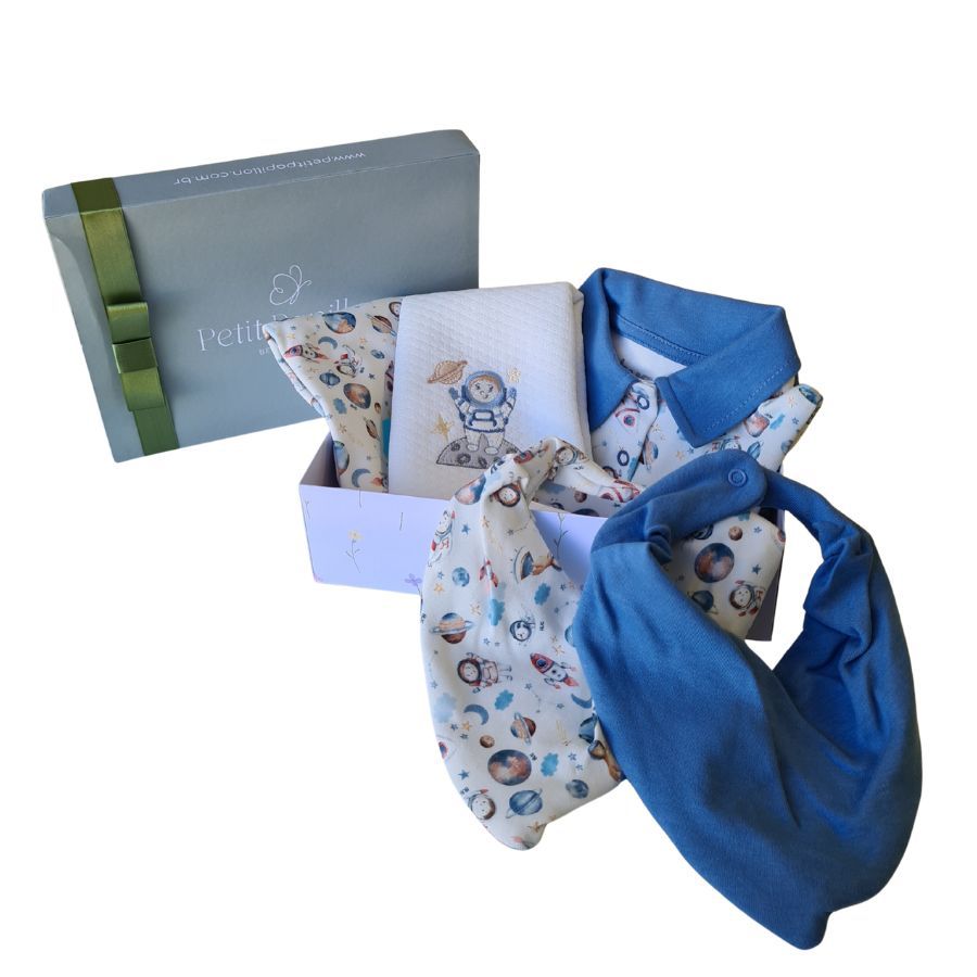 Kit Presente Espacial com Macacão - Petit Papillon Bebê & Criança