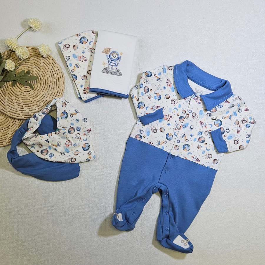 Kit Presente Espacial com Macacão - Petit Papillon Bebê & Criança