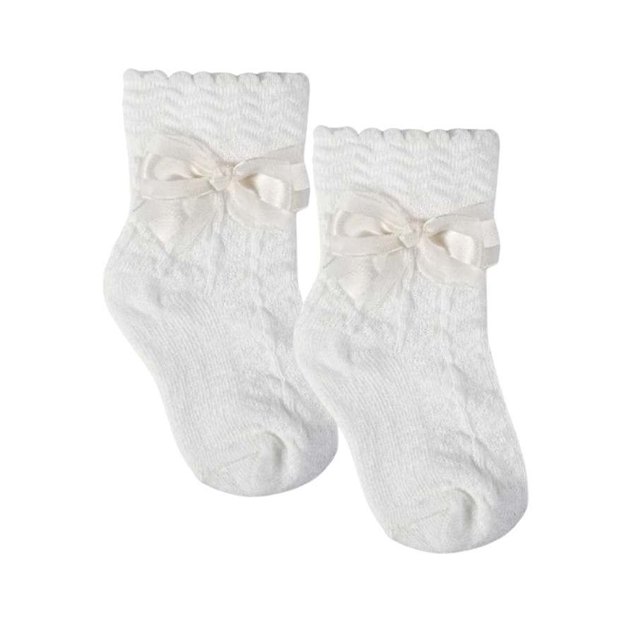 Meia Bebê Branca Conforto com Laço - Petit Papillon Bebê & Criança