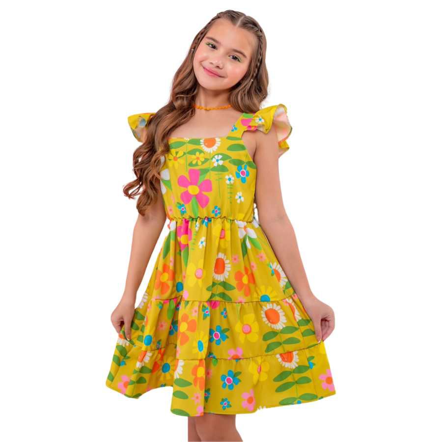 Vestido Melissa Floral Abacate