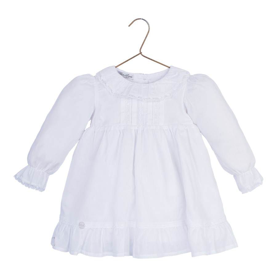 Vestido Batizado Manga Longa Voal com Calcinha - Petit Papillon Bebê & Criança