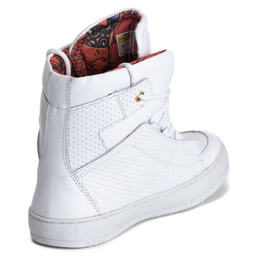 T nis Sneaker Dragon Feminino Couro Legitimo Branco Sapato de