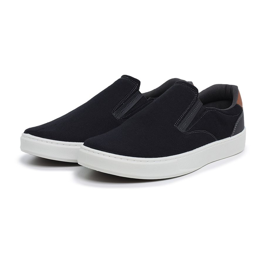Sapatênis Slip on BS Lona Preto Palmilha de Gel Copia