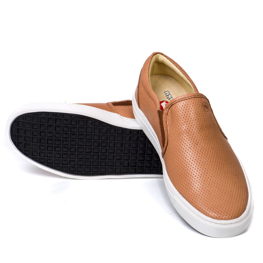 Sapat nis Slip On Couro Salm o Forro de Couro Berlutini Sapato
