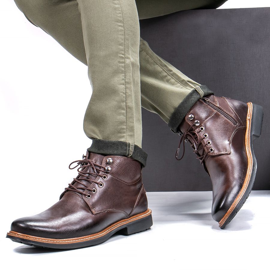 Bota Coturno Casual Masculino Faway Venture Café