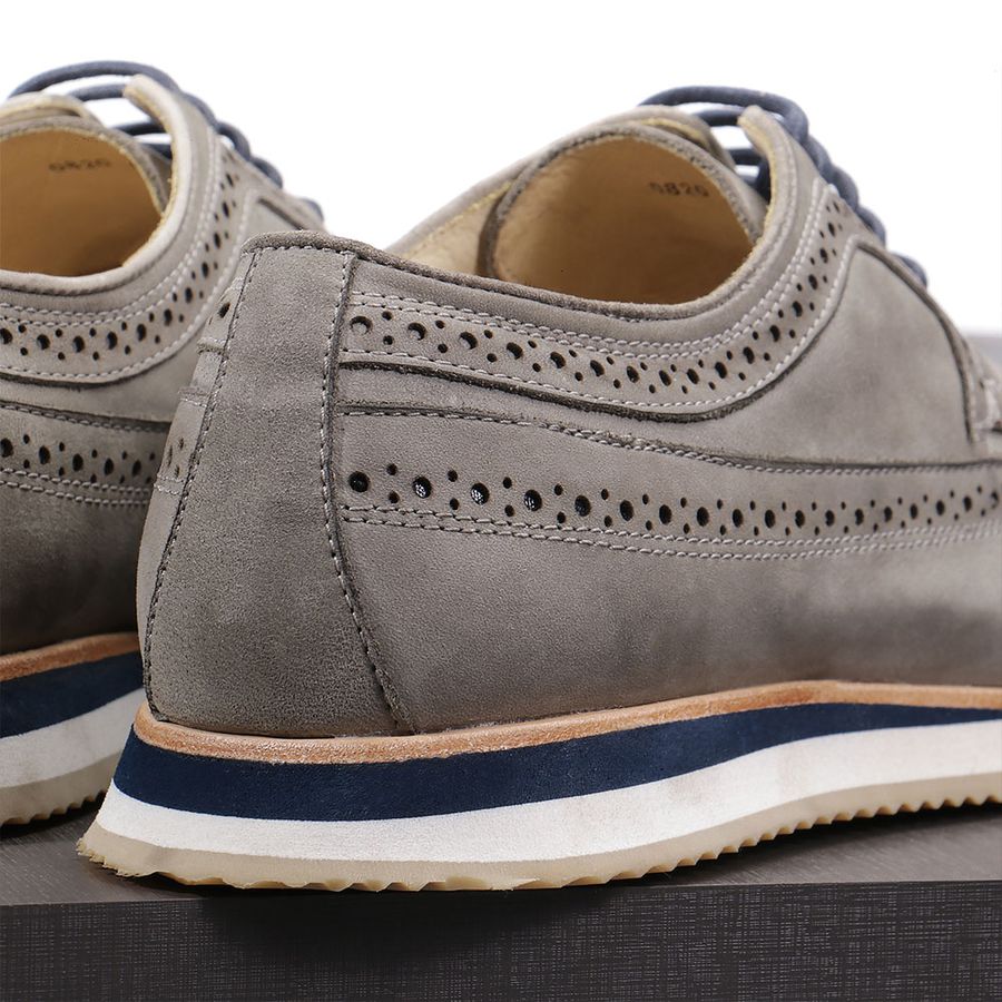 Sapato Casual Brogue Masculino Faway Durhan Off White Faway
