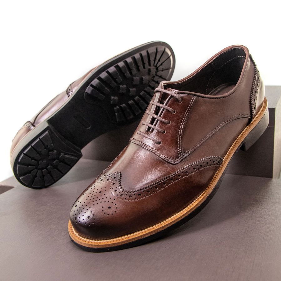 Sapato Casual Masculino Oxford Brogue Mood Transit Caf Faway
