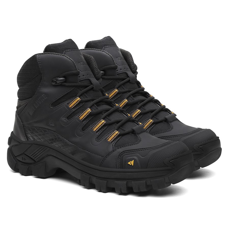 Bota Kansas em Couro Legítimo Bota com C.A. 50.885 - Preto - Diamante