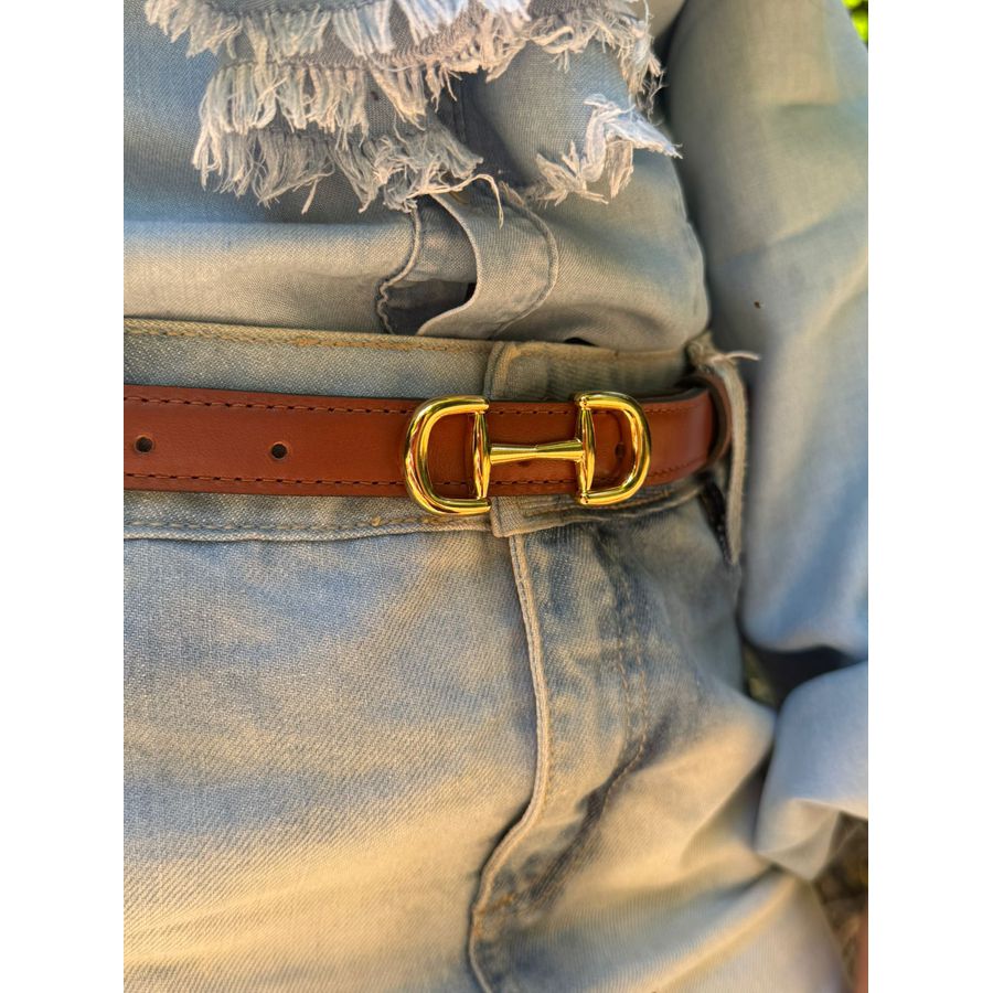 Cinto Marchador Conhaque - 100% Couro Legítimo