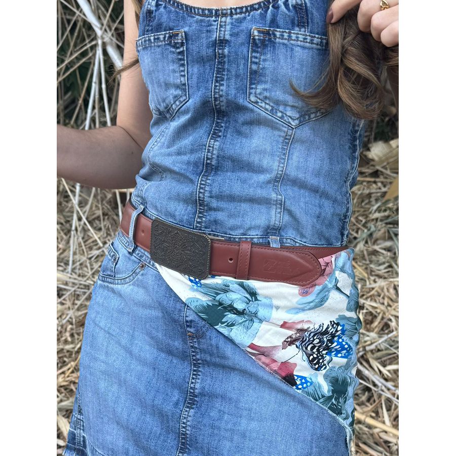 Cinto Quarto de Milha - Fivela Country Ouro Velho