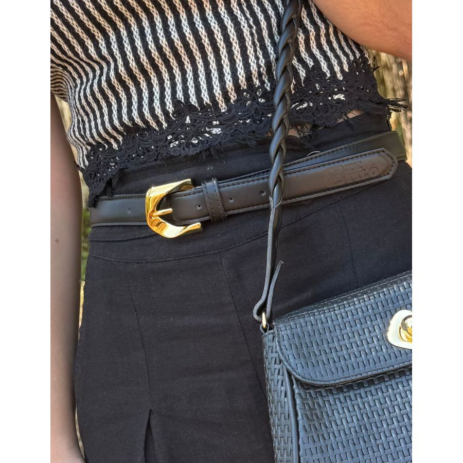 Cinto Paso Fino Preto - 100% Couro Legítimo