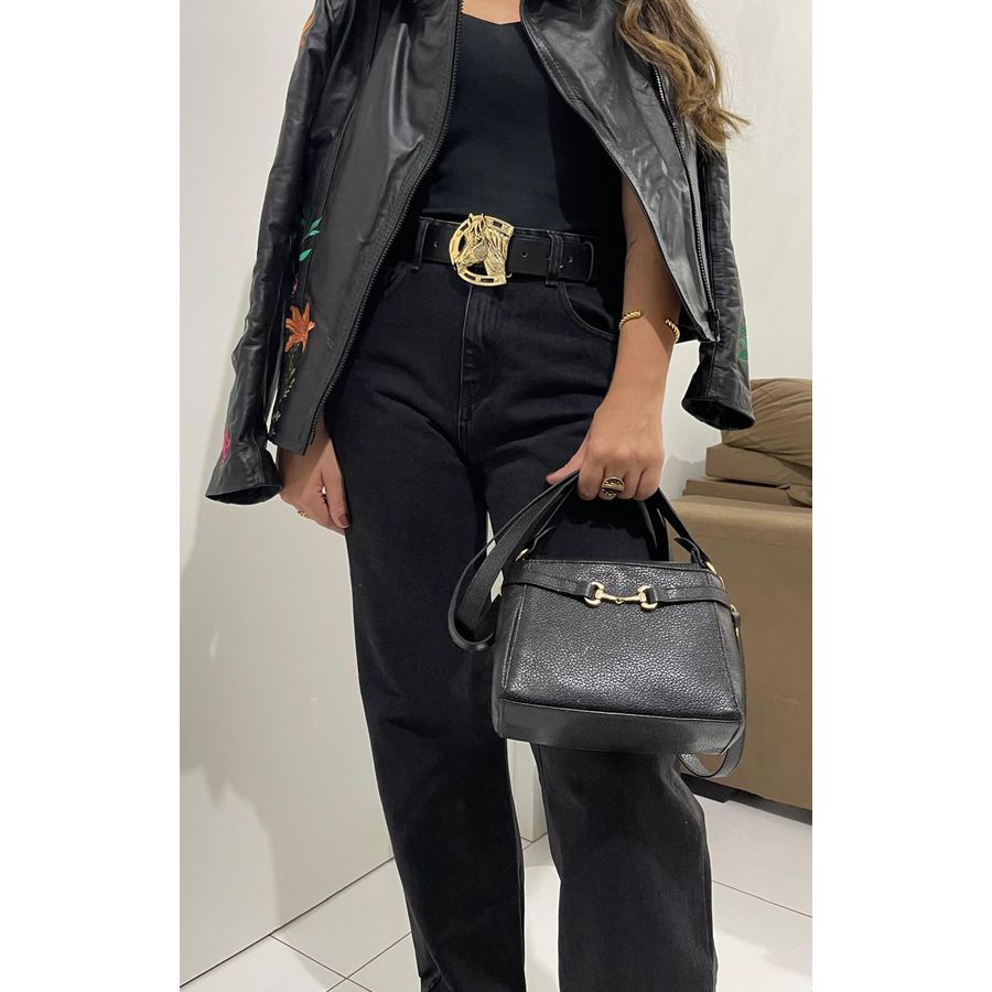 Cinto Andaluz Couro Legitimo - Fivela country cavalo 4,0 cm