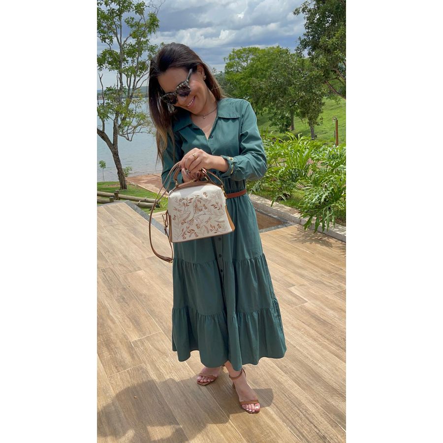 Bolsa Gir - Couro legitimo Bordado exclusivo Zé Filó 