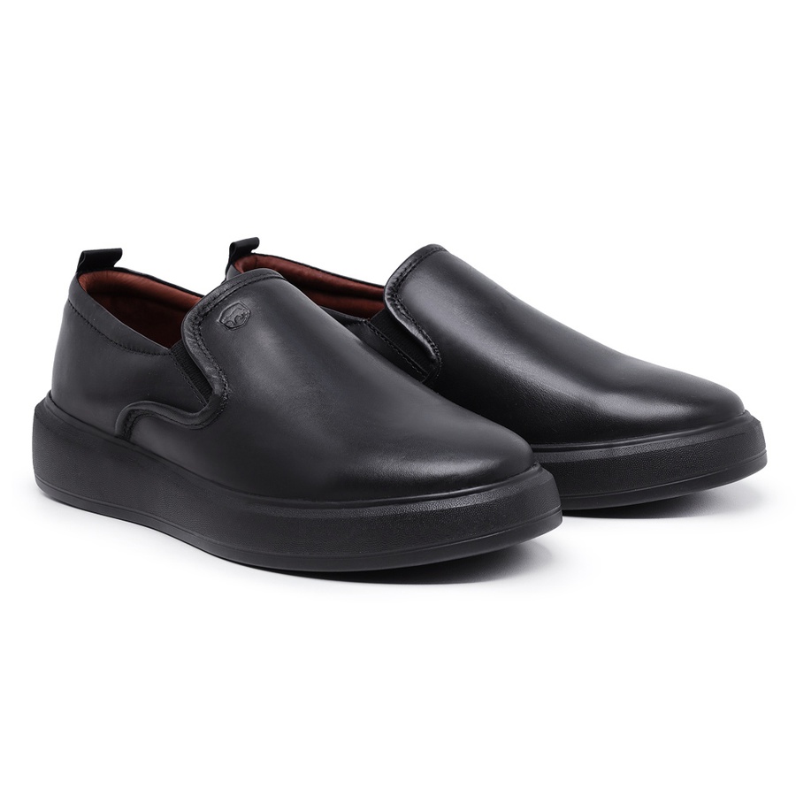 Slip On Couro Preto Cloud All Black Berlutini Shoes
