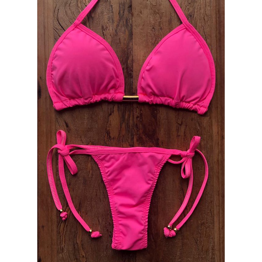 Biquíni Cortininha Caribe Rosa Neon | Biquinis Poliana Finzetto