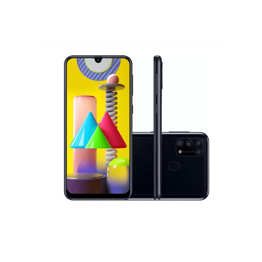 Samsung Galaxy M31 128GB - 6GB RAM - 4G - Preto | DISTRIBUIDORDECELULARES