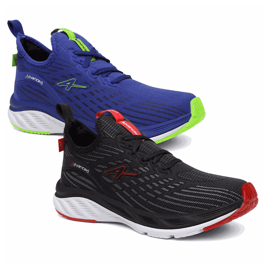 Kit 2 Pares de Tênis Masculino Advanced Running Corrida Caminha Academia - Envio Rápido