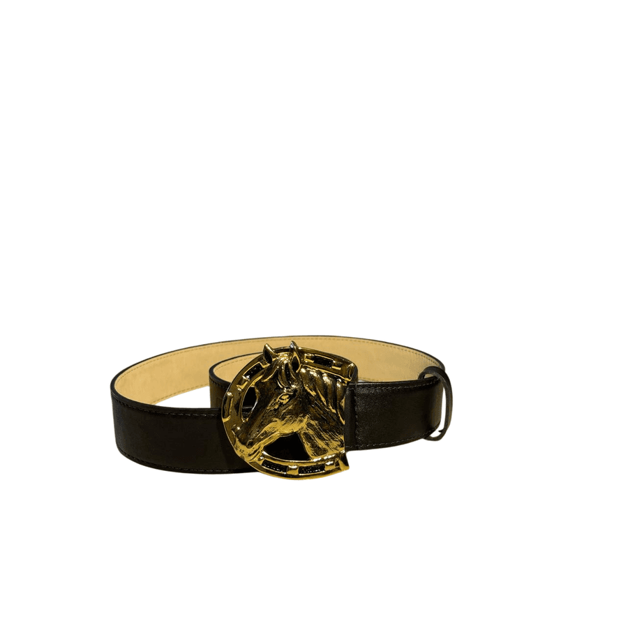 Cinto Andaluz Couro Legitimo - Fivela country cavalo 4,0 cm