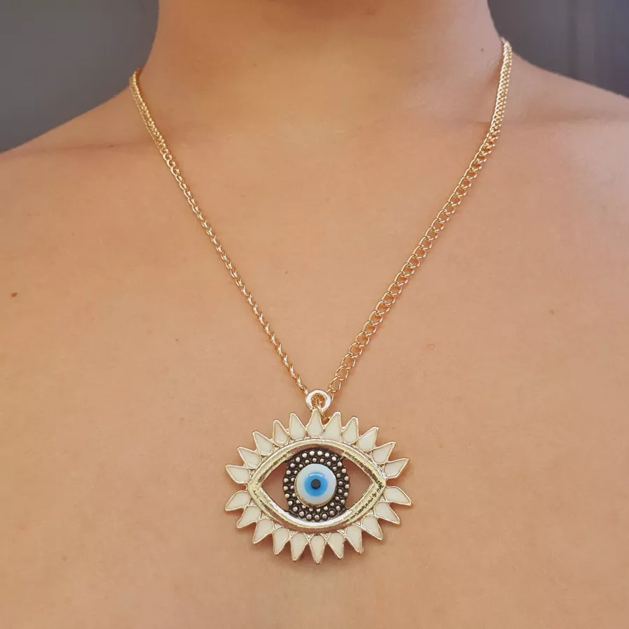 Colar Folheado A Ouro 18K Olho Grego