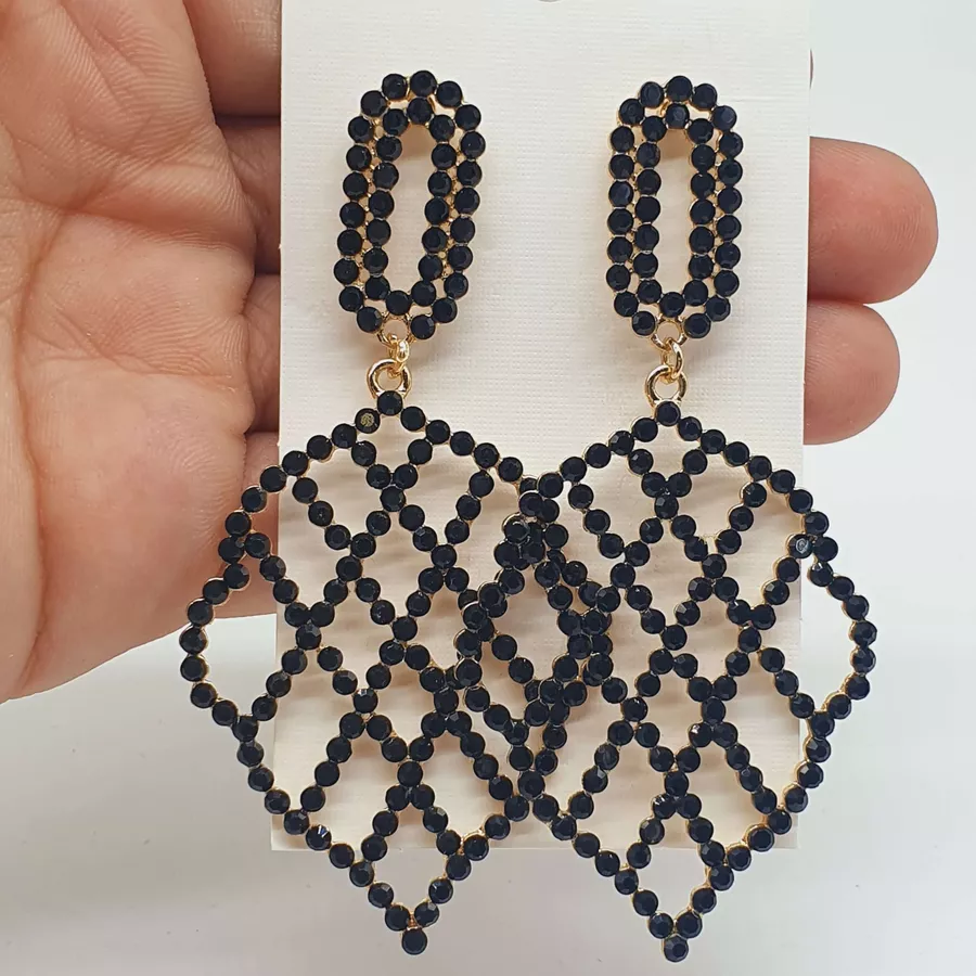 Brinco De Festa Dourado Preto 