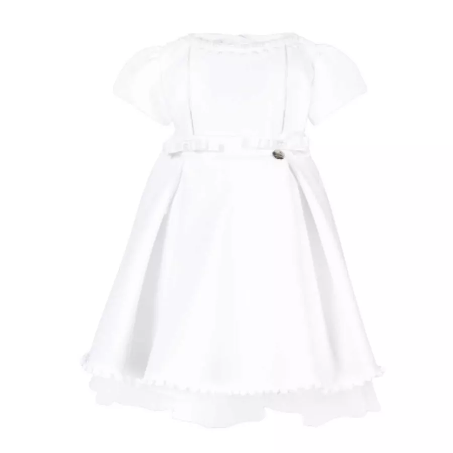 Vestido Batizado Crepe Pérolas - Petit Papillon Bebê & Criança