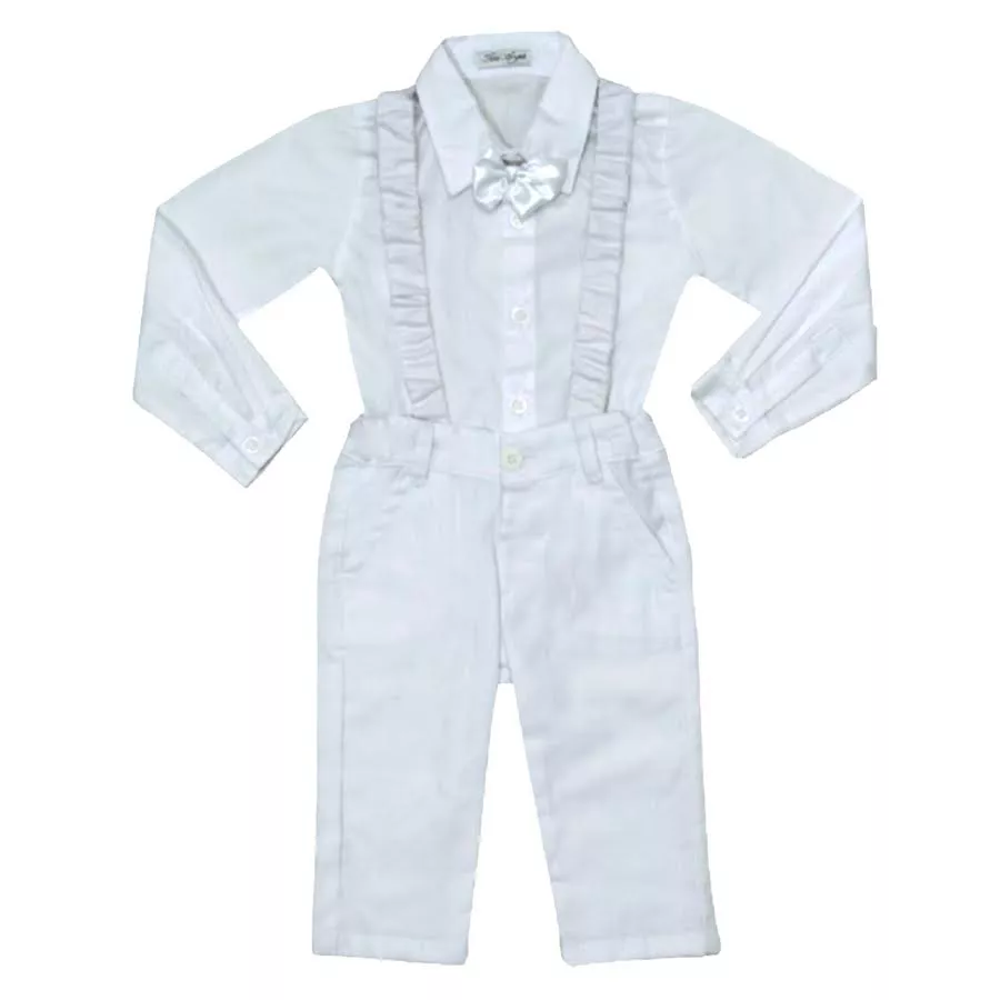 Conjunto Batizado Suspensório Com Gravata - Petit Papillon Bebê & Criança