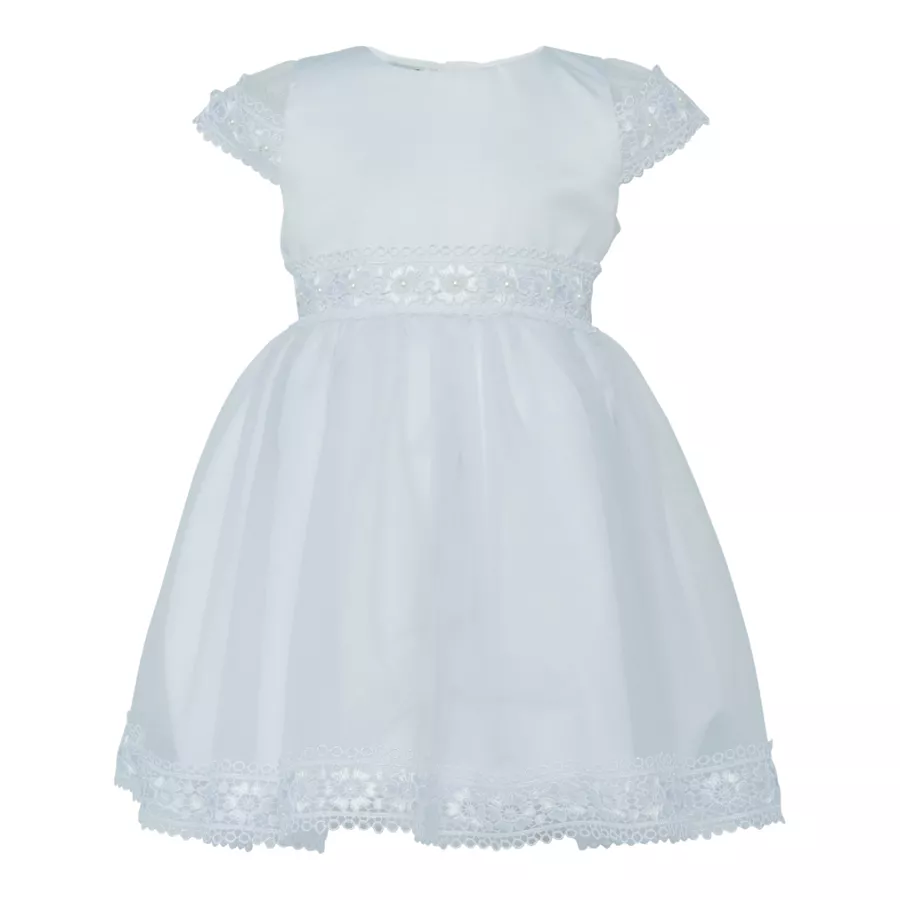 Vestido Batizado Com Saia Tule - Petit Papillon Bebê & Criança