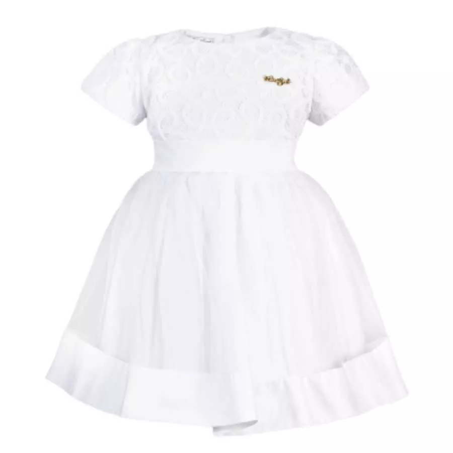 Vestido Batizado Renda e Tule - Petit Papillon Bebê & Criança