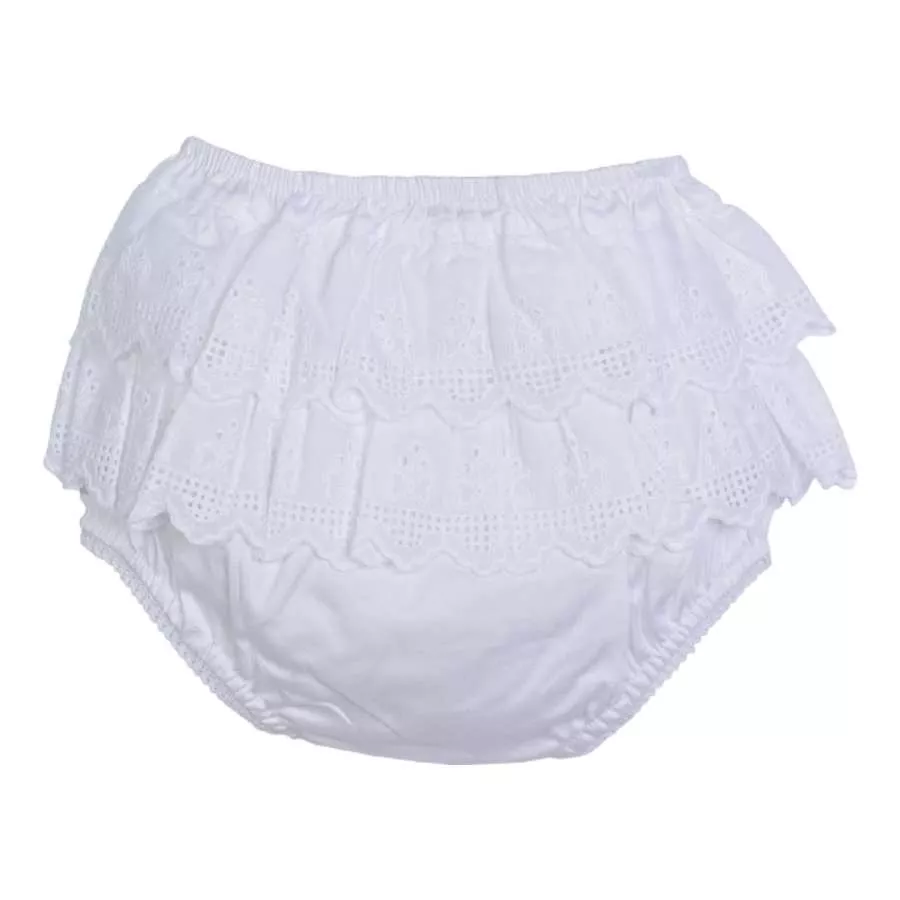 Calcinha Infantil Para Vestido Babados Em Laise - Petit Papillon Bebê & Criança