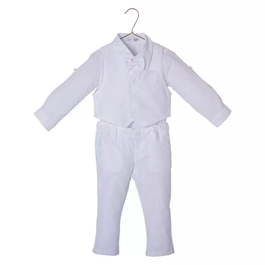 Conjunto Batizado Colete Boy - Petit Papillon Bebê & Criança