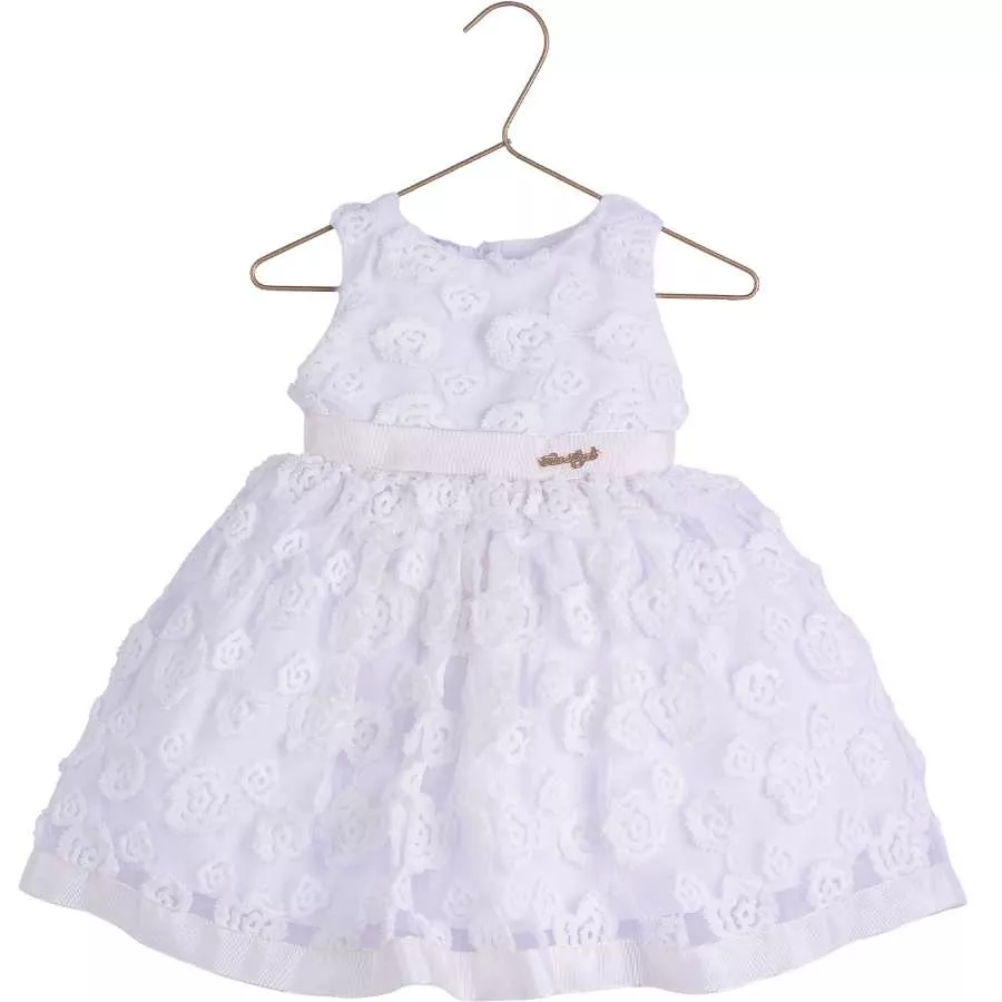 Vestido Batizado Flores Soltas - Petit Papillon Bebê & Criança