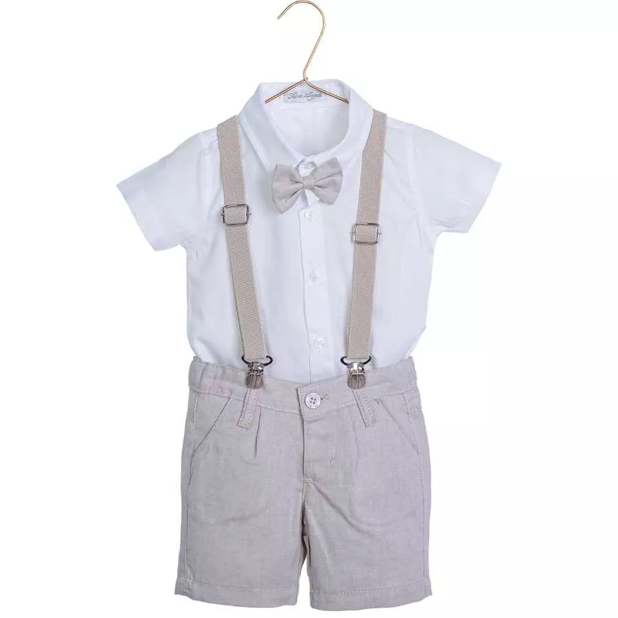 Conjunto Batizado Linho - Petit Papillon Bebê & Criança