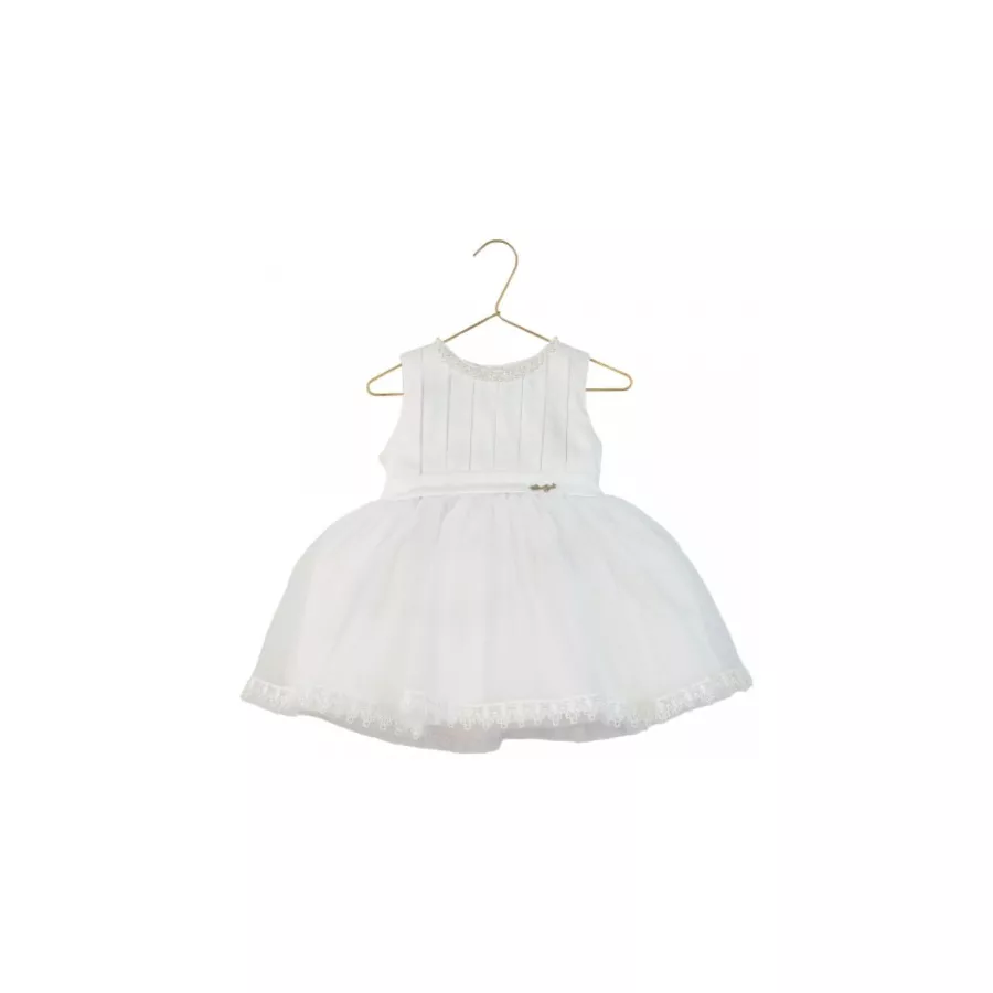 Vestido Batizado Pérola e Pregas - Petit Papillon Bebê & Criança