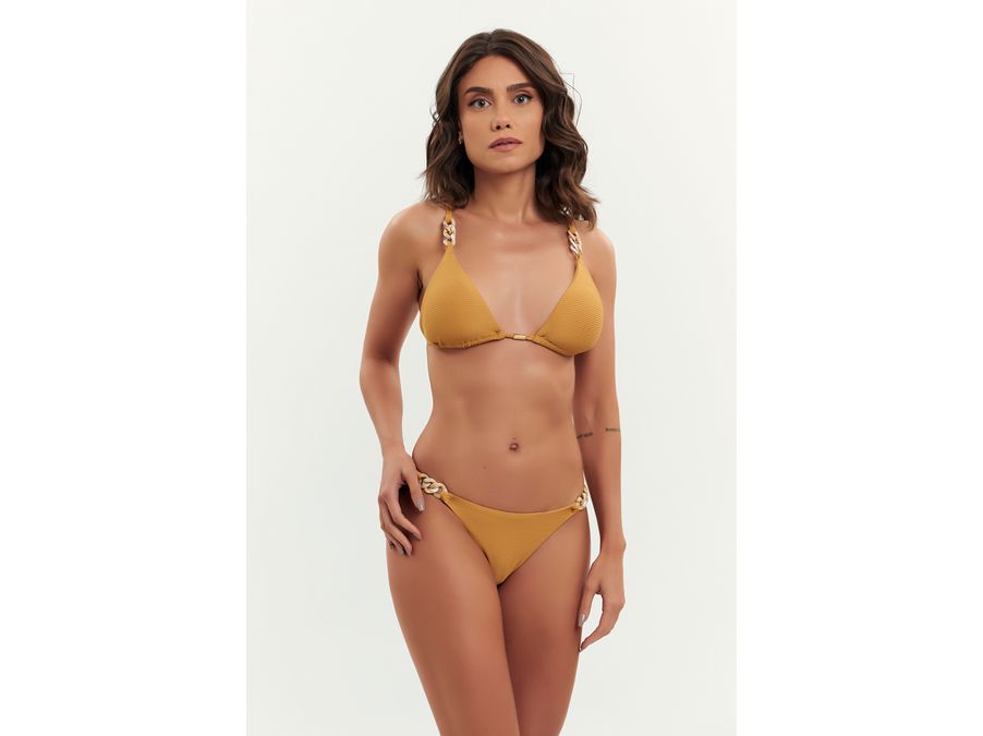 TOP NORONHA CANELADO GOLD E CALCINHA TRANCOSO CANE...