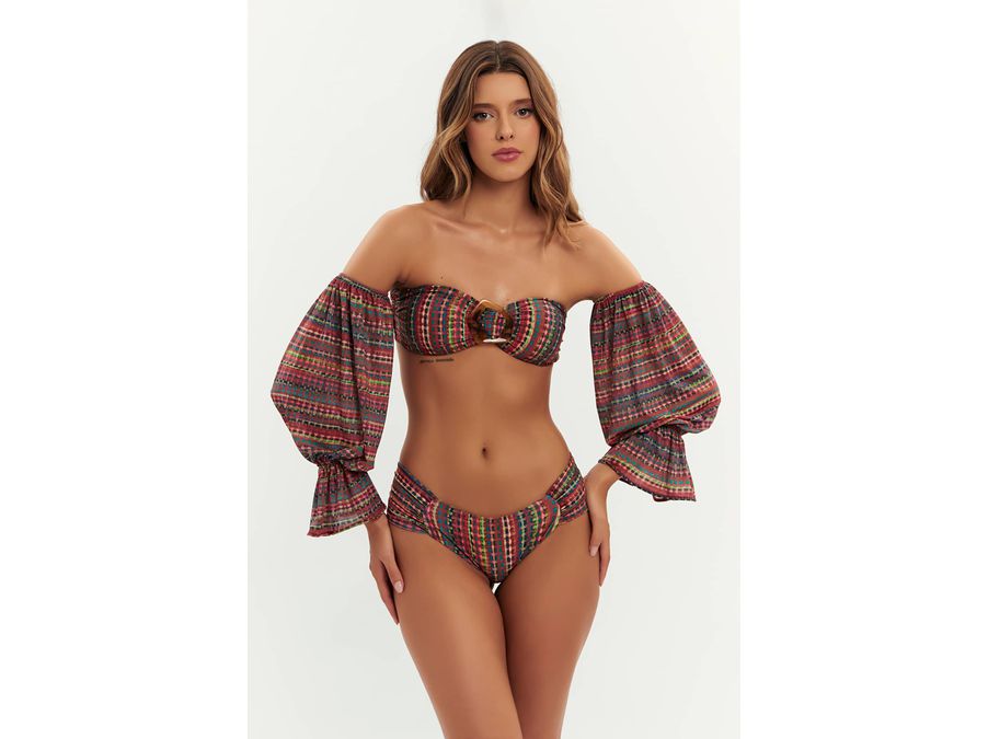 TOP CARAÍVA ARGILA E CALCINHA CARAÍVA ARGILA